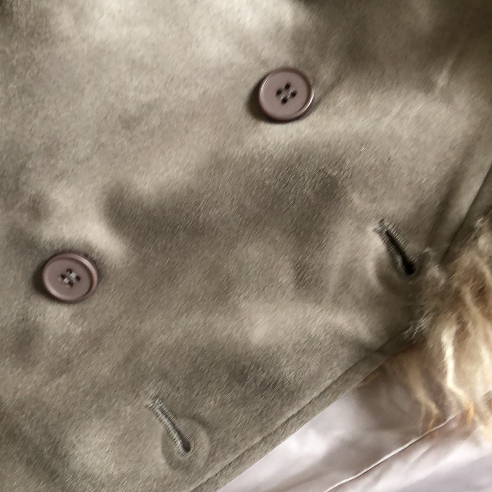 NWT PrettyLittleThing Penny Lane Brown Trench Coat with Faux Fur Trim - Picture 5 of 6